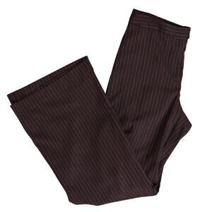 Women's Dark Brown Evan-Picone Pinstripe Dress Pants - Sz 10